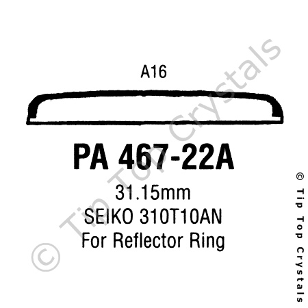 GS PA467-22A Watch Crystal