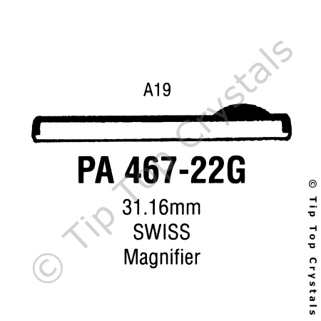 GS PA467-22G Watch Crystal