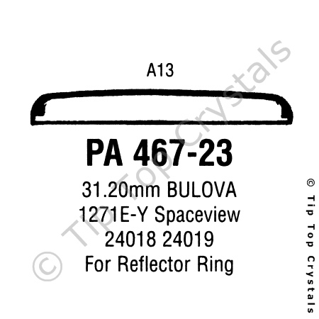 GS PA467-23 Watch Crystal