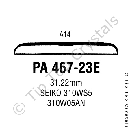 GS PA467-23E Watch Crystal