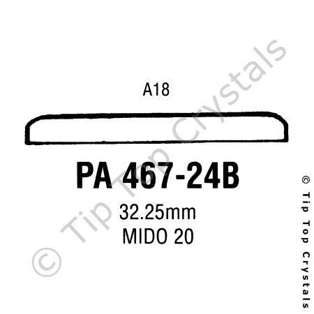 GS PA467-24B Watch Crystal