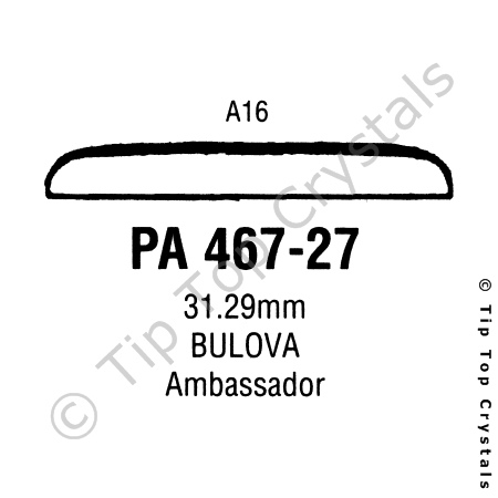 GS PA467-27 Watch Crystal