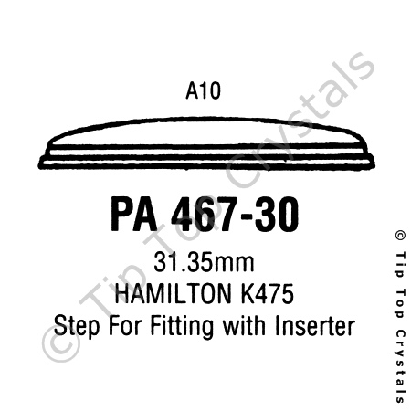 GS PA467-30 Watch Crystal