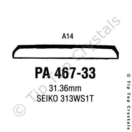 GS PA467-33 Watch Crystal