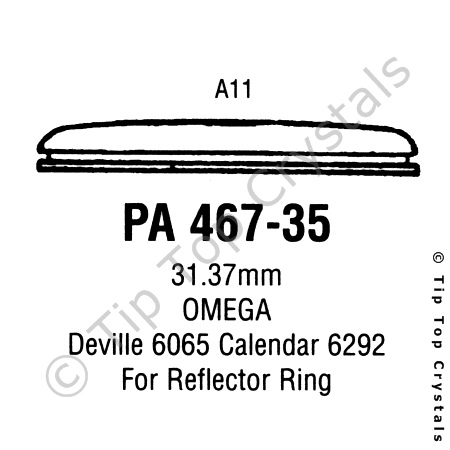 GS PA467-35 Watch Crystal
