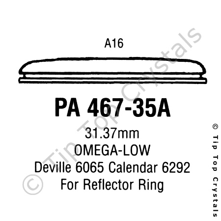 GS PA467-35A Watch Crystal