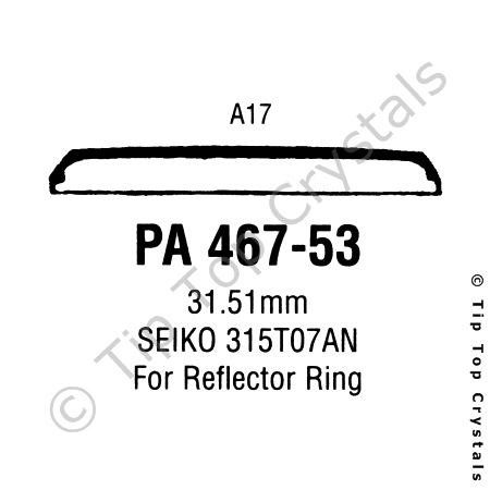 GS PA467-53 Watch Crystal