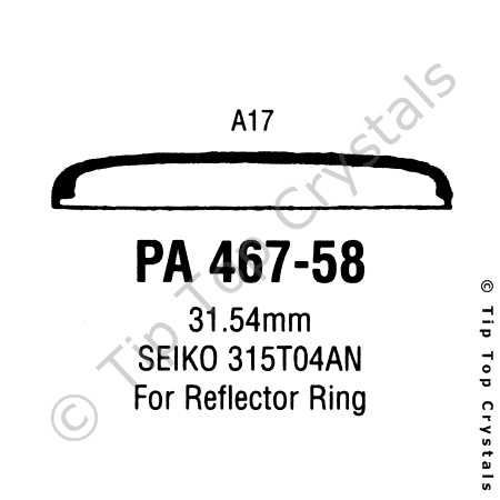 GS PA467-58 Watch Crystal