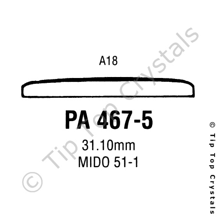 GS PA467-5 Watch Crystal