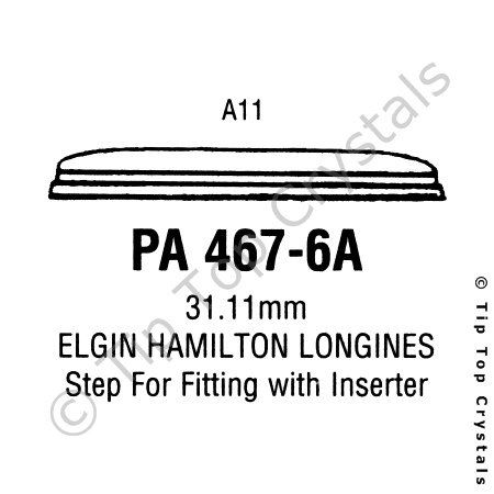 GS PA467-6A Watch Crystal