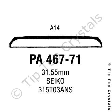 GS PA467-71 Watch Crystal