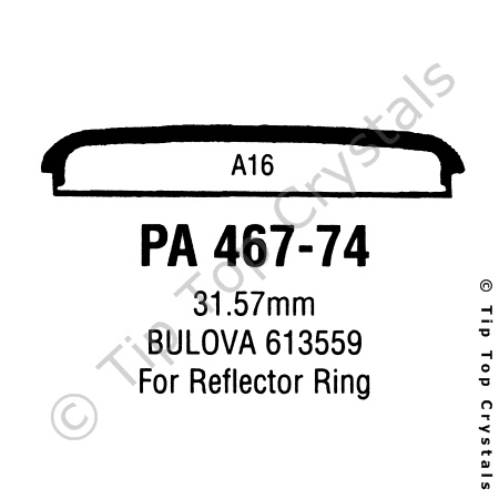 GS PA467-74 Watch Crystal