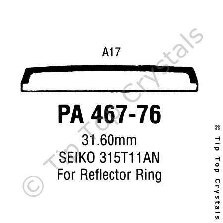 GS PA467-76 Watch Crystal