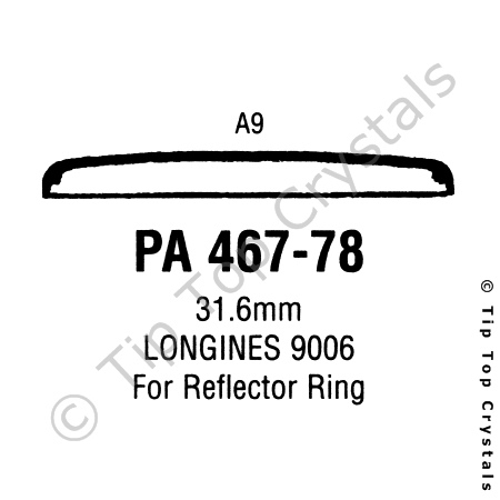 GS PA467-78 Watch Crystal