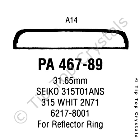 GS PA467-89 Watch Crystal