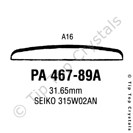 GS PA467-89A Watch Crystal