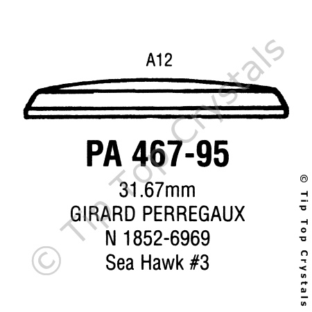 GS PA467-95 Watch Crystal