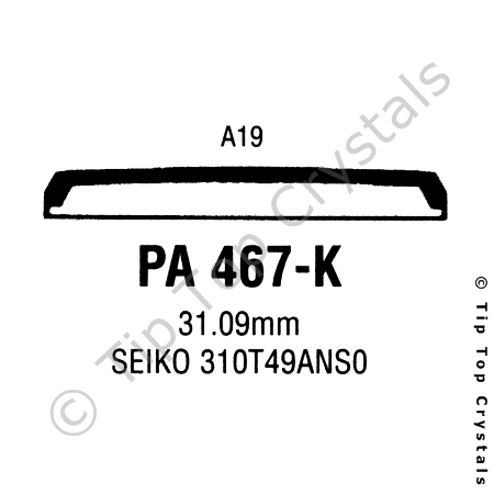 GS PA467-K Watch Crystal