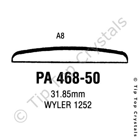 GS PA468-50 Watch Crystal