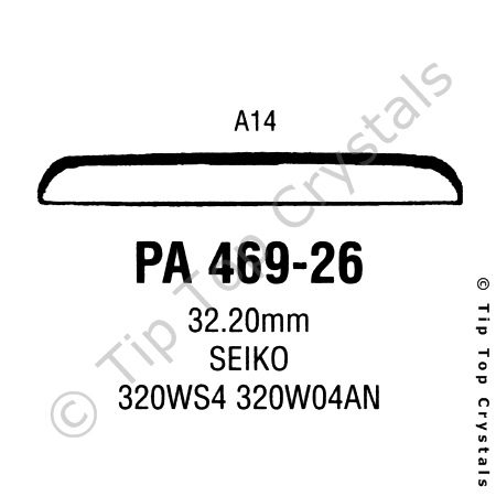 GS PA469-26 Watch Crystal