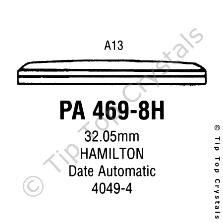 GS PA469-8H Watch Crystal