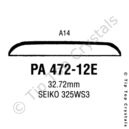 GS PA472-12E Watch Crystal