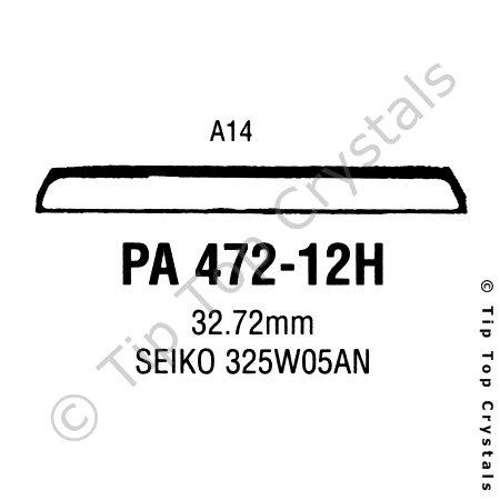 GS PA472-12H Watch Crystal