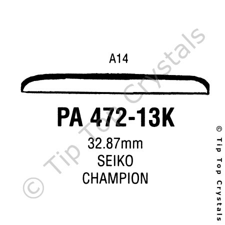 GS PA472-13K Watch Crystal