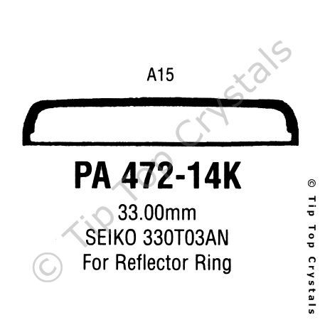 GS PA472-14K Watch Crystal