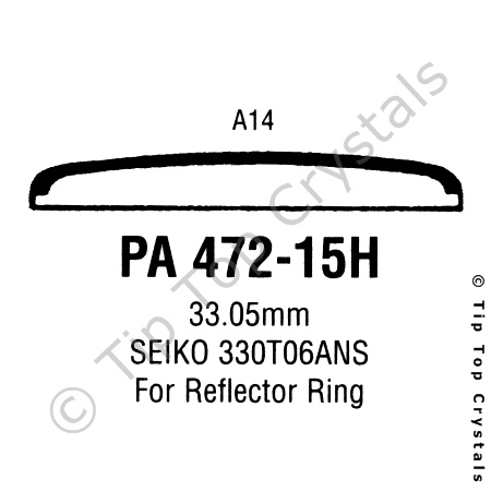 GS PA472-15H Watch Crystal