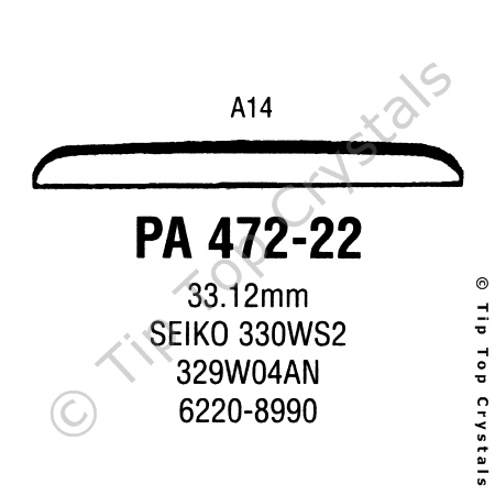 GS PA472-22 Watch Crystal