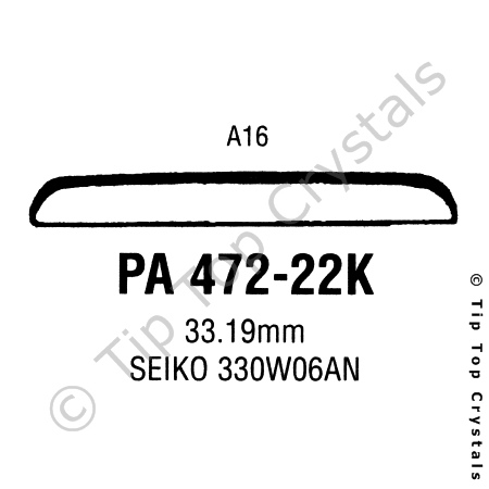 GS PA472-22K Watch Crystal