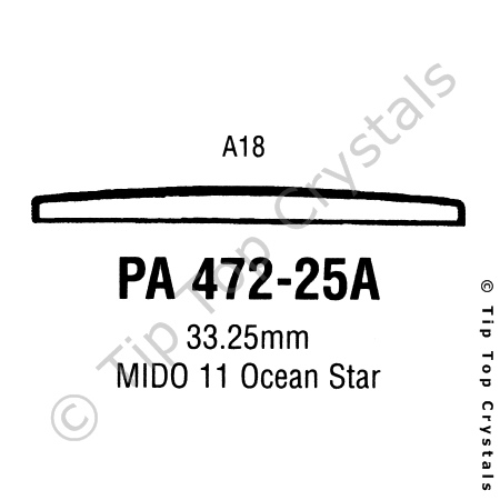 GS PA472-25A Watch Crystal