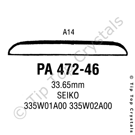 GS PA472-46 Watch Crystal