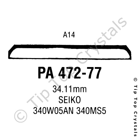 GS PA472-77 Watch Crystal