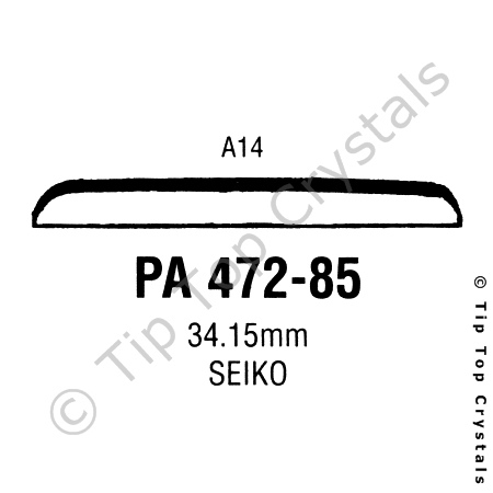 GS PA472-85 Watch Crystal