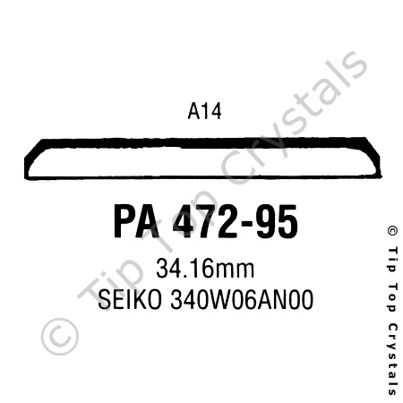 GS PA472-95 Watch Crystal
