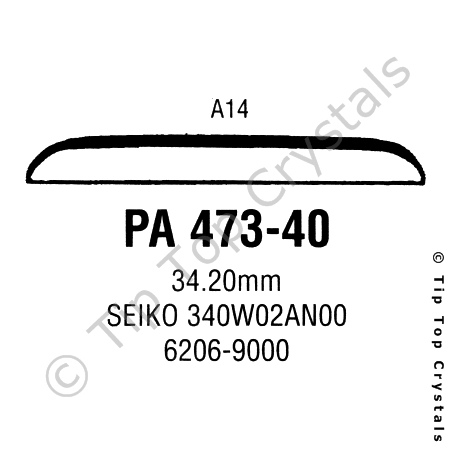 GS PA473-40 Watch Crystal