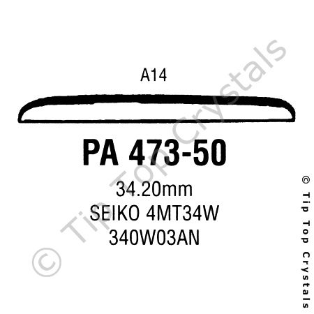 GS PA473-50 Watch Crystal