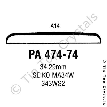 GS PA474-74 Watch Crystal