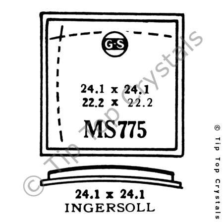 GS MS775 Watch Crystal - Click Image to Close