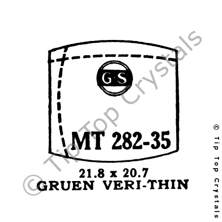 GS MT282-35 Watch Crystal