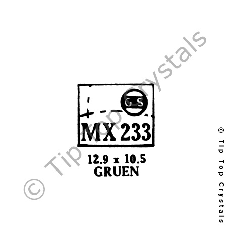 GS MX233 Watch Crystal