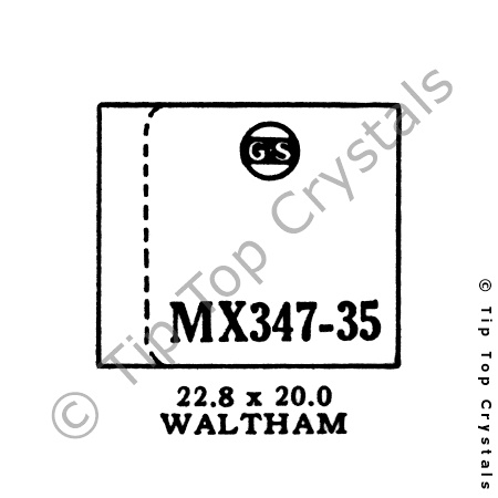GS MX347-35 Watch Crystal