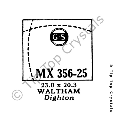 GS MX356-25 Watch Crystal