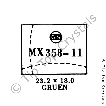 GS MX358-11 Watch Crystal