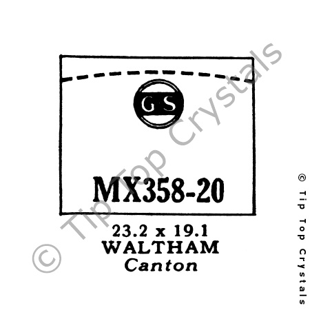 GS MX358-20 Watch Crystal