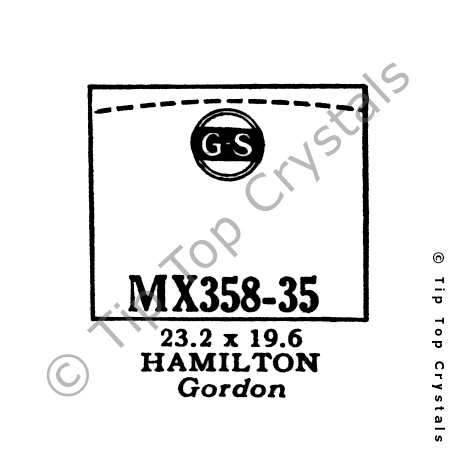 GS MX358-35 Watch Crystal