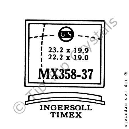 GS MX358-37 Watch Crystal