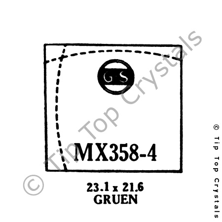 GS MX358-4 Watch Crystal